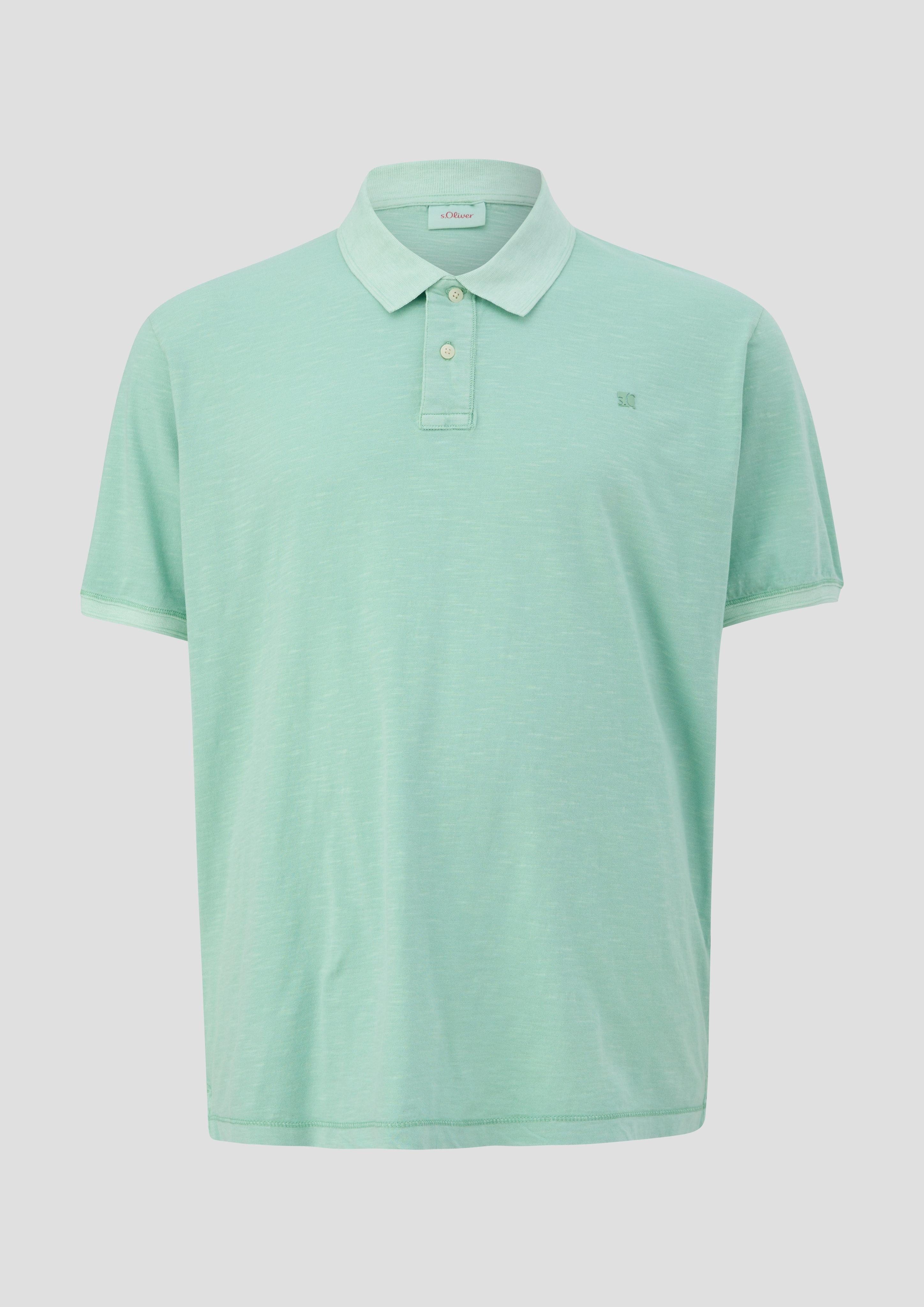 s.Oliver Kurzarmshirt Poloshirt mit kleinem Logo-Print günstig online kaufen
