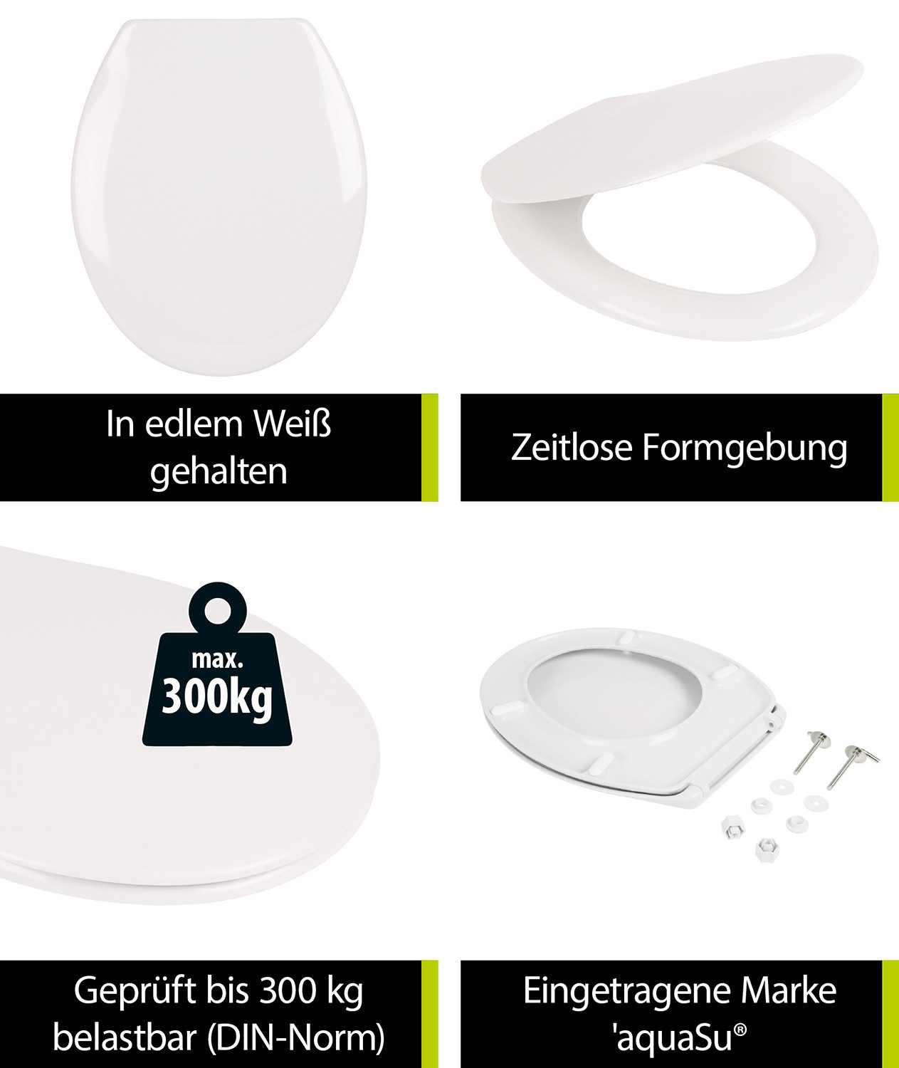 SANITOP WINGENROTH WC-Sitz Siena, Weiß, Duroplast, günstig online kaufen