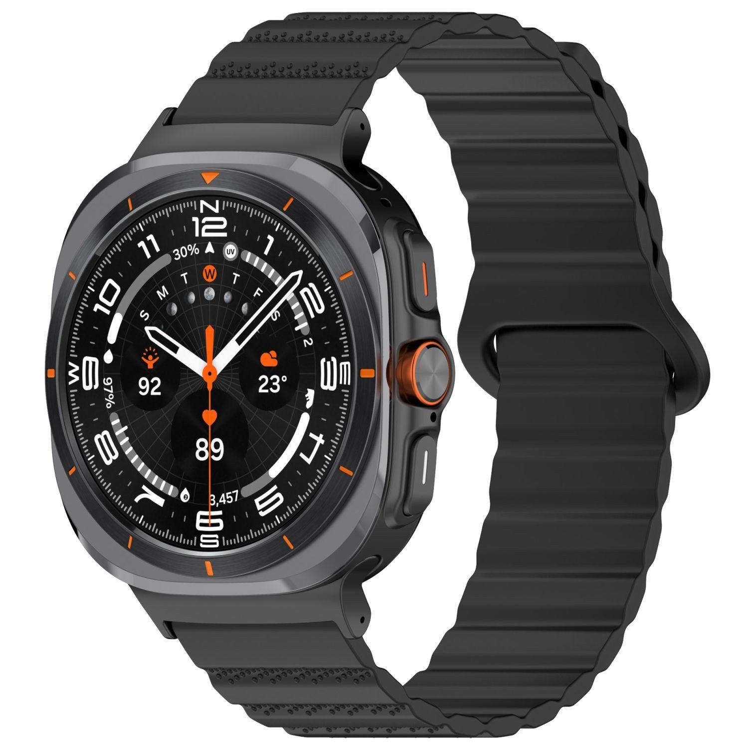 Wigento Smartwatch-Armband Für Samsung Galaxy Watch Ultra 47mm Silikon Magn günstig online kaufen