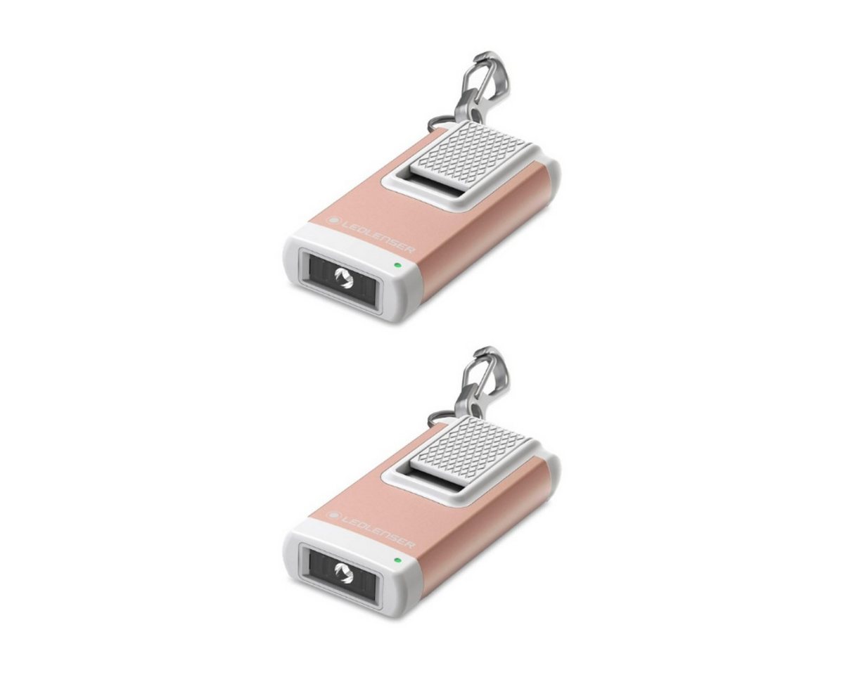 Ledlenser Laterne 2X Schlüsselbundleuchte Schlüsselanhänger Lampe K4R 120 lm Gold, LED Mini Taschenlampe Schlüsselbundlicht Handlampe Taschenlicht