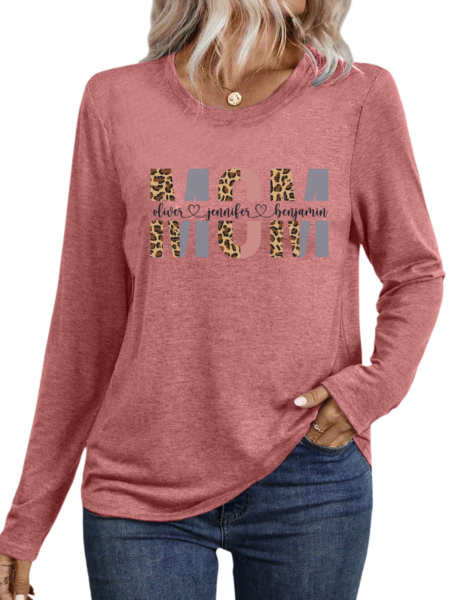 PYLIKE Langarmshirt Damen Rundhalsausschnitt Longsleeve mit günstig online kaufen