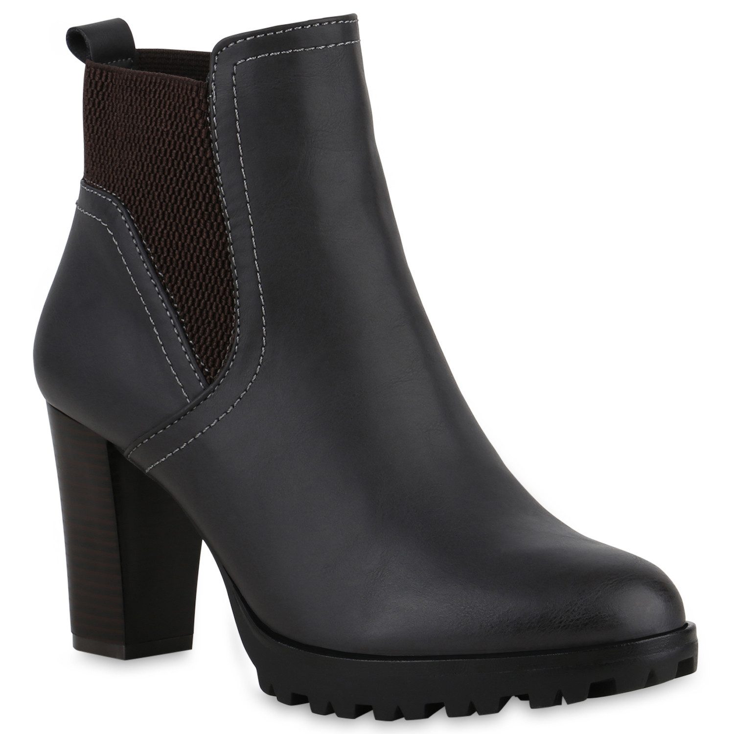 VAN HILL 812569 Chelseaboots Gefütterte Chelsea Boots Damen Block Absatz St günstig online kaufen