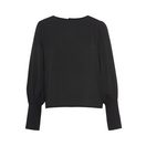 LASCANA Langarmbluse mit durchgehender Knopfleiste im Rücken elegante Damenbluse, Blusenshirt mit Puffärmeln, Business, festlich
