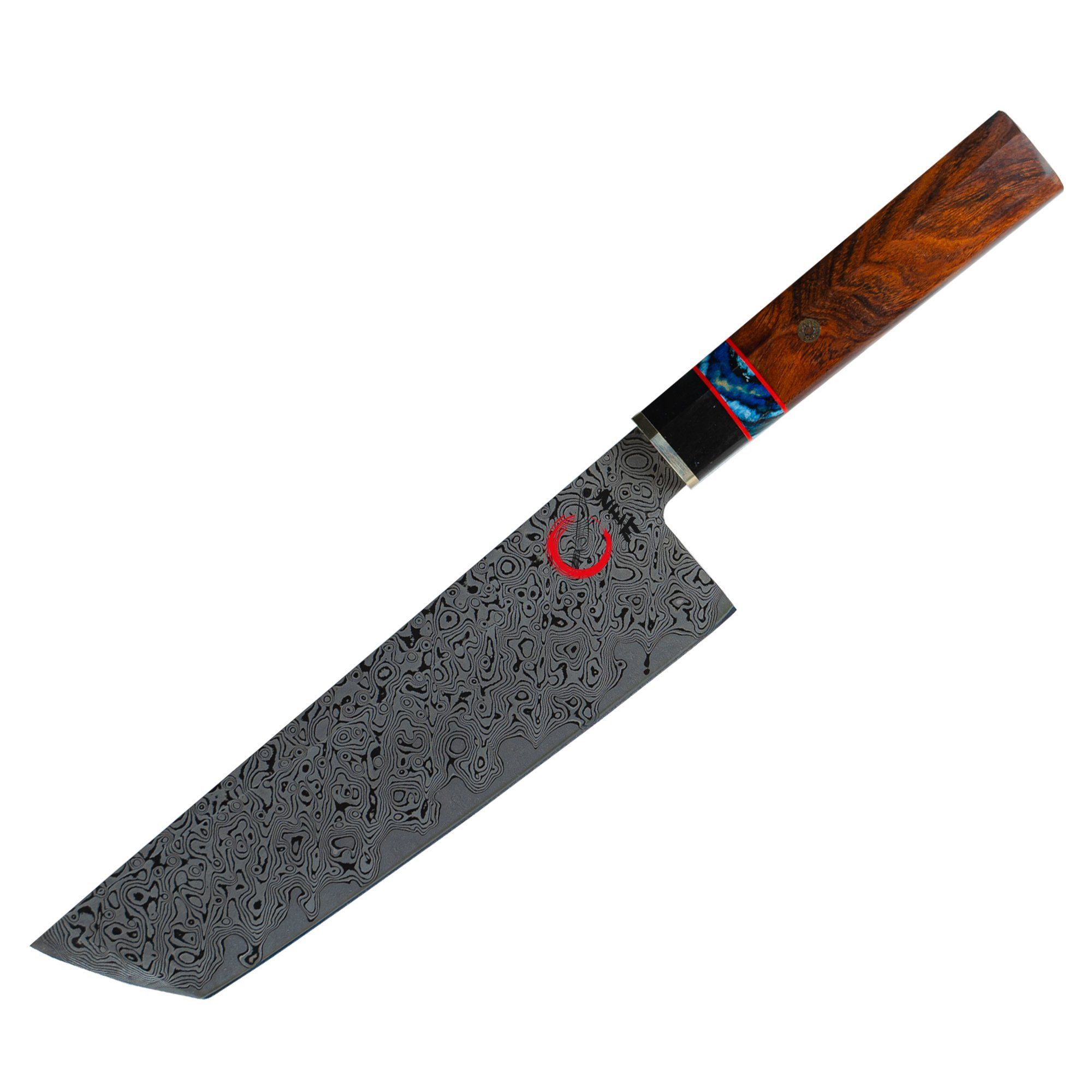 Küchenkompane Damastmesser ZEM Damastmesser Yuan Lee – Nakiri 18cm – 83 Lagen