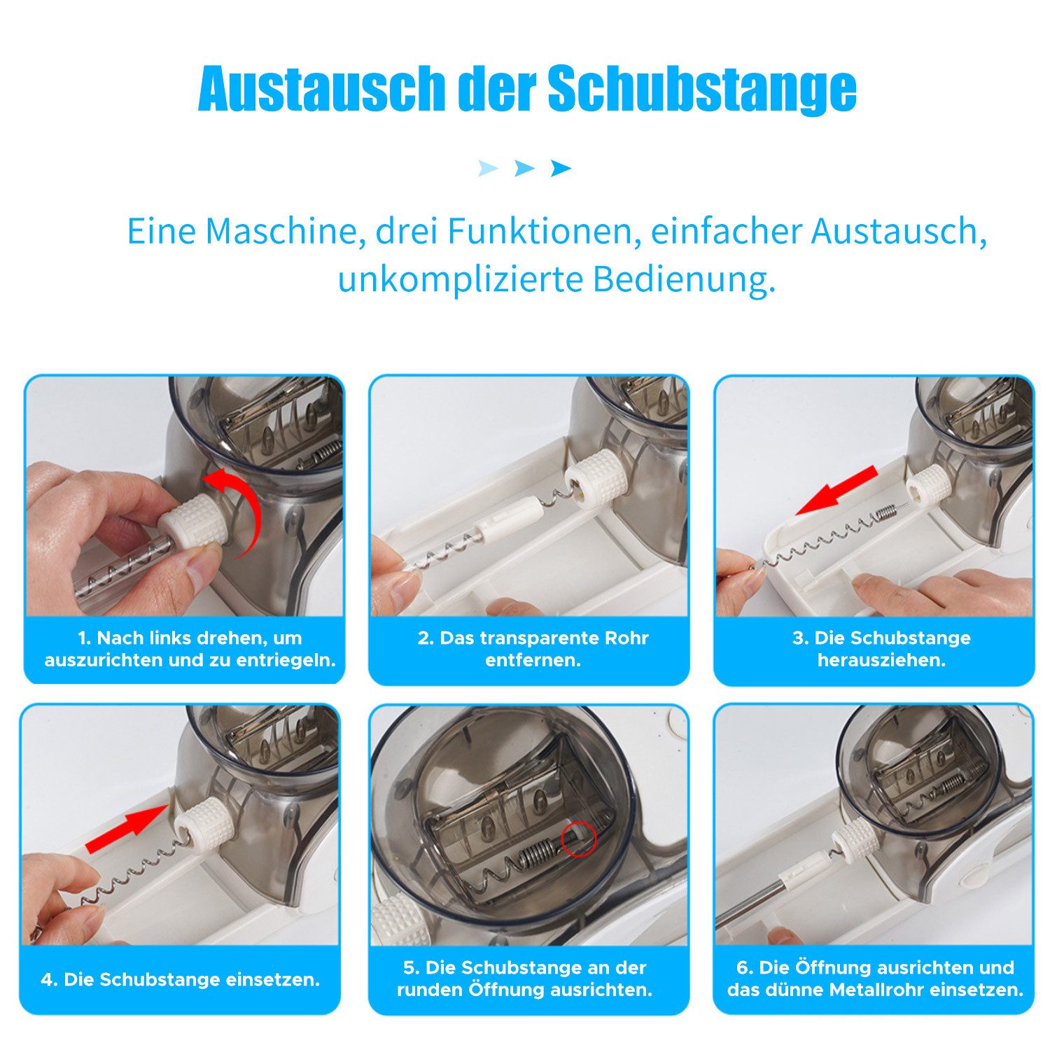 Refttenw Drehmaschine Zigaretten Elektrische- Ø 8,0/6,5/5,5 mm, Mit transparentem Motorgehäuse & Auffangschale