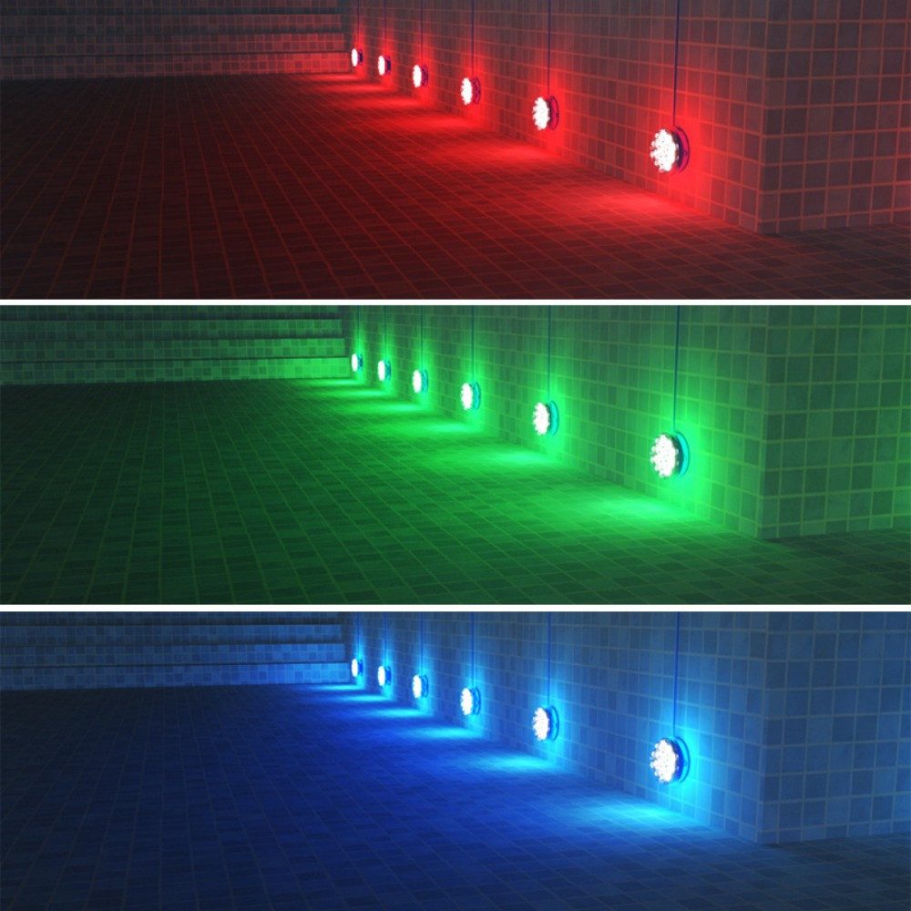 VIVIHEYDAY LED Solarleuchte Solar Poolbeleuchtung Unterwasser, IP68 wasserdichtes Pool Licht, mit Fernbedienung, 4 RGB Modi & Timer, Dimmbare LED Teichbeleuchtung, Magnetische Pool Deko für Freibad Aufblaspool