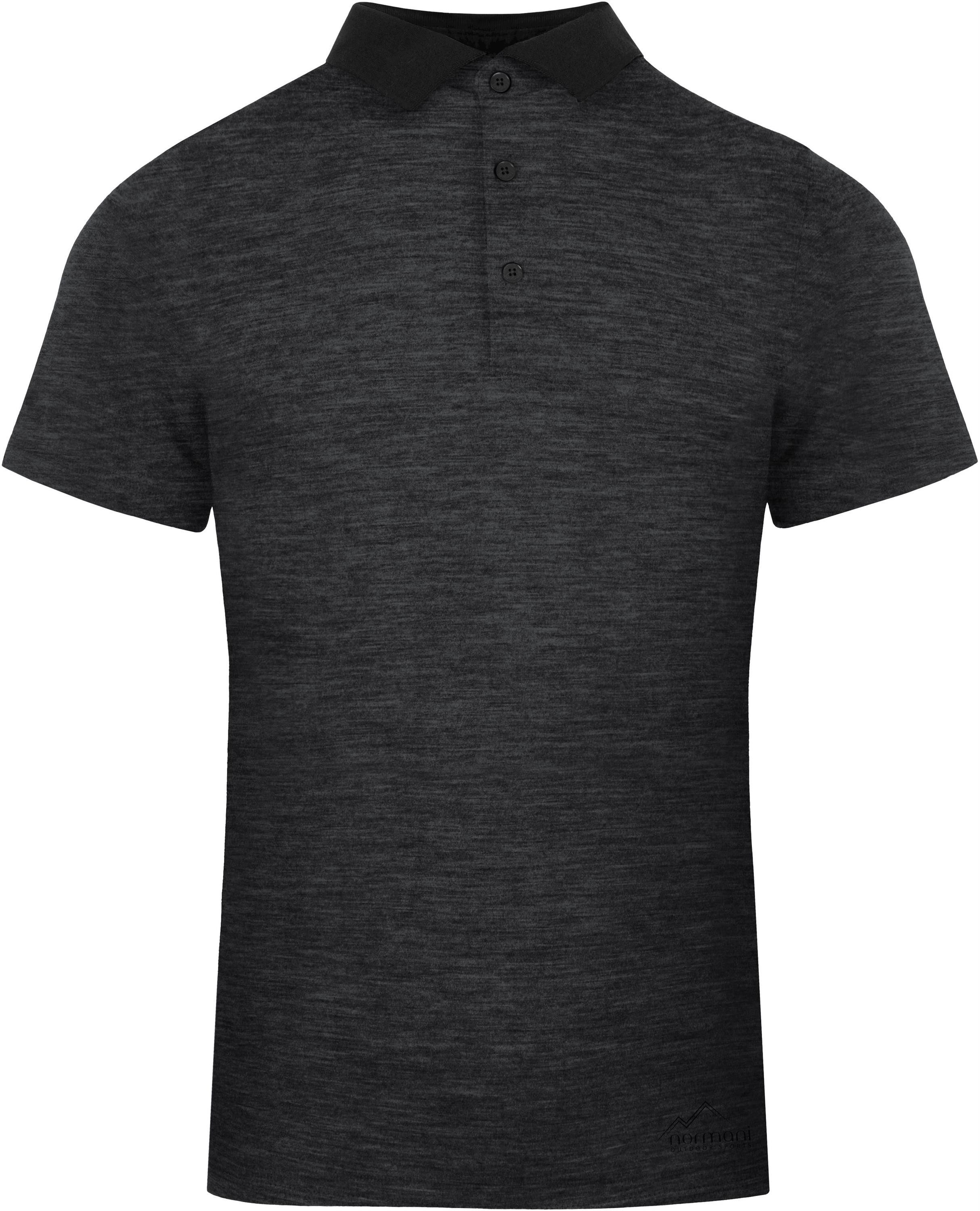normani Kurzarmshirt Herren Merino Polo-Shirt Nowra Sommer T-Shirt mit Kragen Polohemd aus 100 % Merinowolle