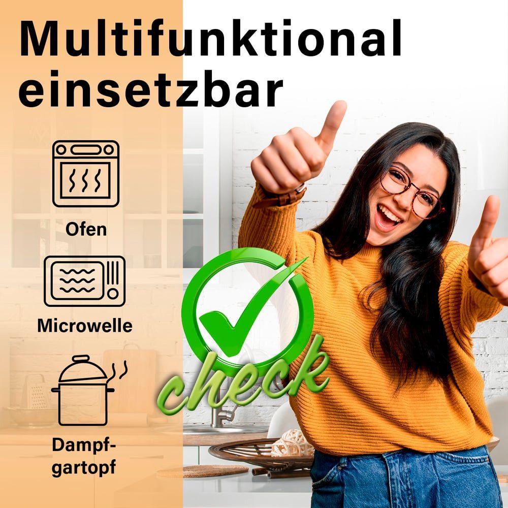 GOURMETmaxx Backpapier für Doppelkorb-Airfryer - 100 Stück – 22 x 14 x 4,5cm, Airfryer Heißluftfritteuse Einwegschalen Baking Paper