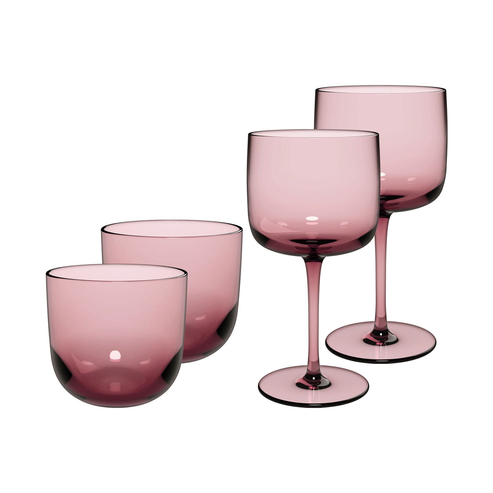 like. by Villeroy & Boch Gläser-Set Like Glass Wein- und Wassergläser 4er Set, 4-tlg., Glas