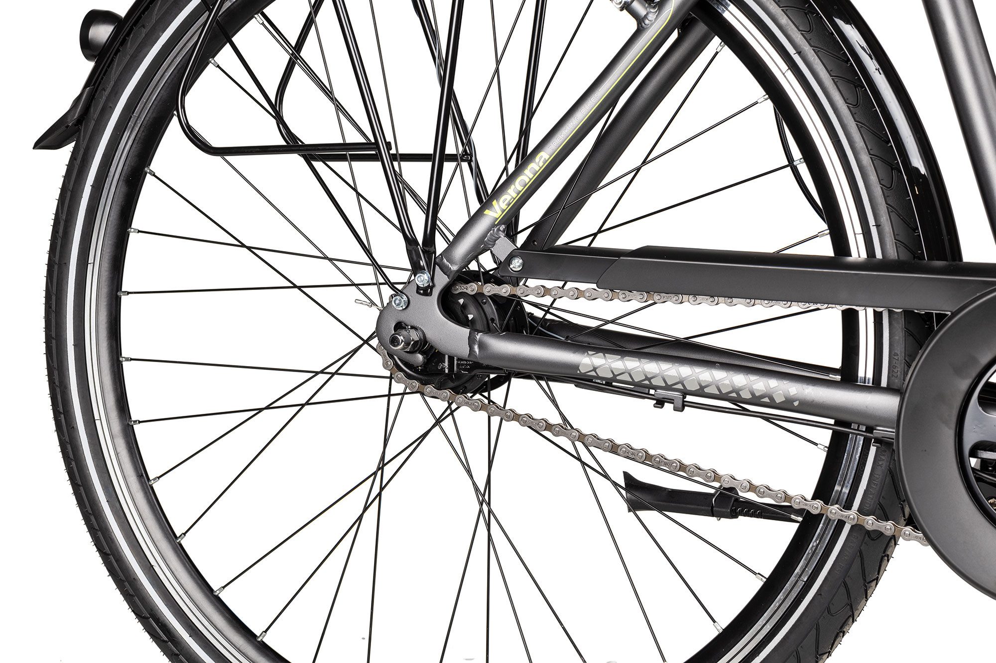 Adler Cityrad Verona NEXUS Wave, 7 Gang Shimano Nexus 7 Rücktritt Schaltwerk, Nabenschaltung Rücktritt, Rücktrittbremse schwarz/grau