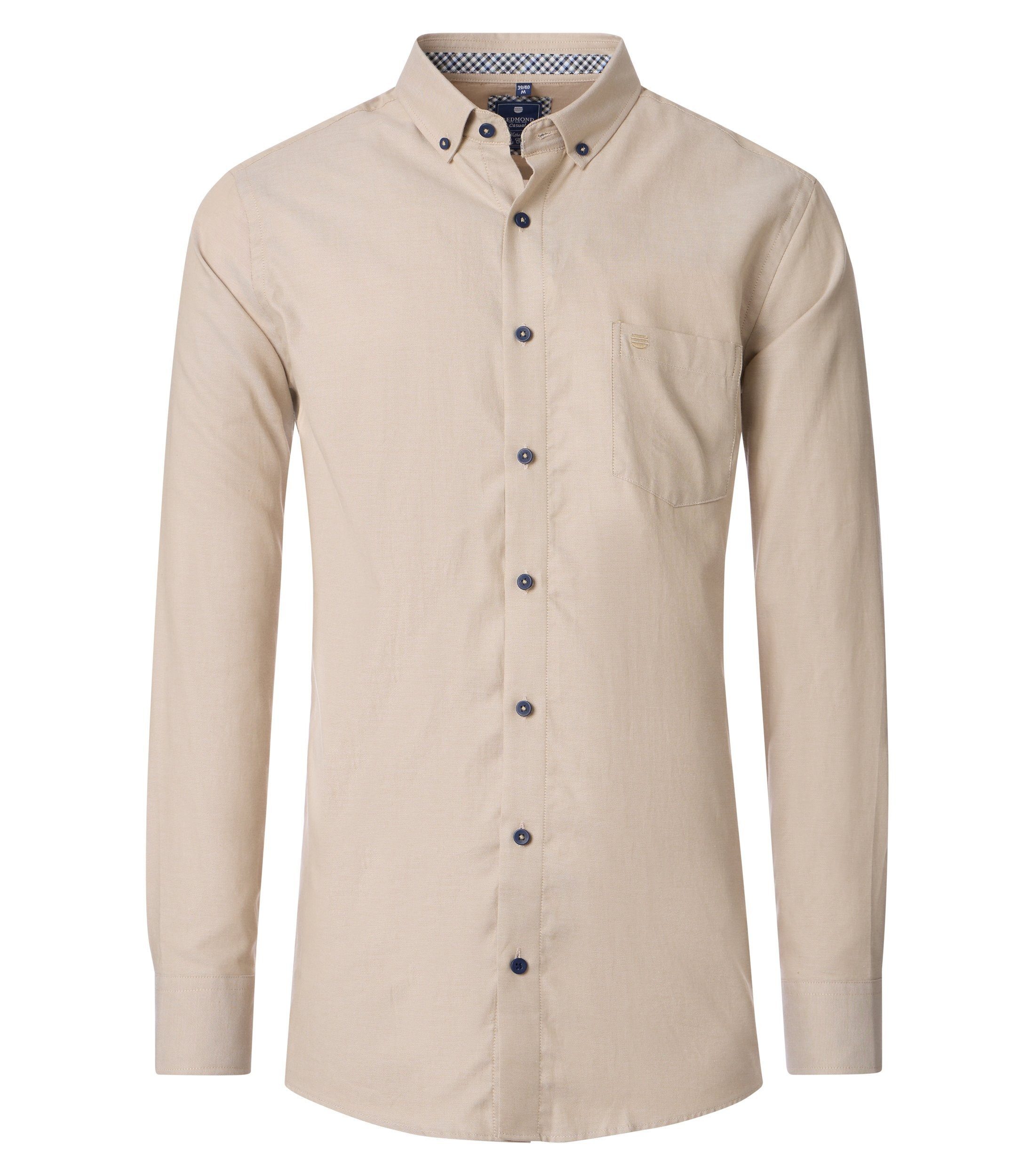 Langarmhemd uni Modern Fit