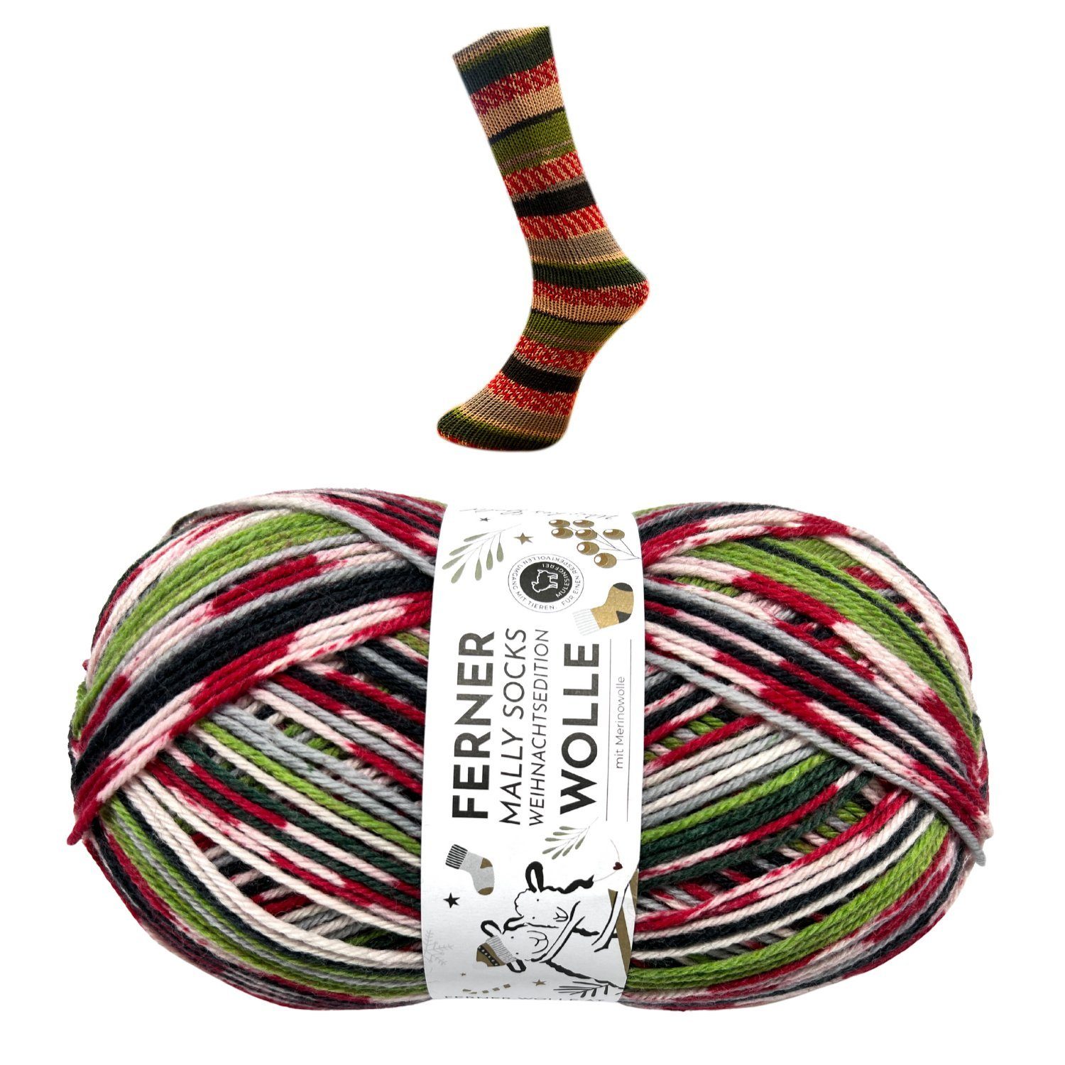Ferner Wolle »MALLY SOCKS Weihnachtsedition 2022« Häkelwolle, 450 m