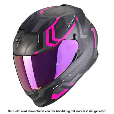 Scorpion Exo Motorradhelm »Scorpion Exo-491 Spin Schwarz-Pink Matt, Motorrad«