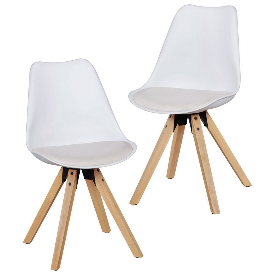 Weiß/Grau Esszimmerstühle Küchenstuhl Wohnzimmerstuhl Holzbeinen Büro Stühle DE