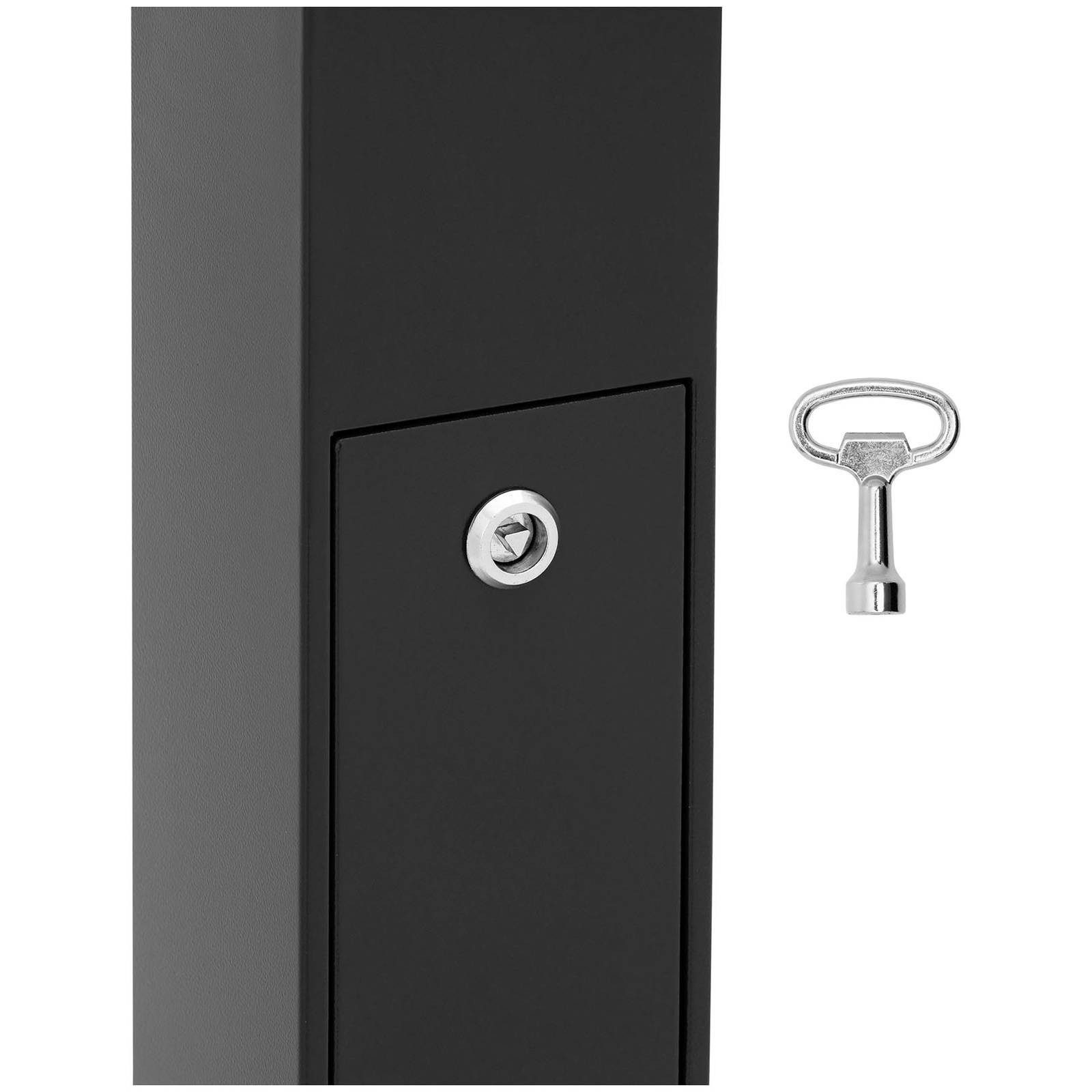 Ulsonix Aschenbecher Standaschenbecher Standascher Outdoor Eisen abschließbar Grau 10,8 L – Bild 3 von 4