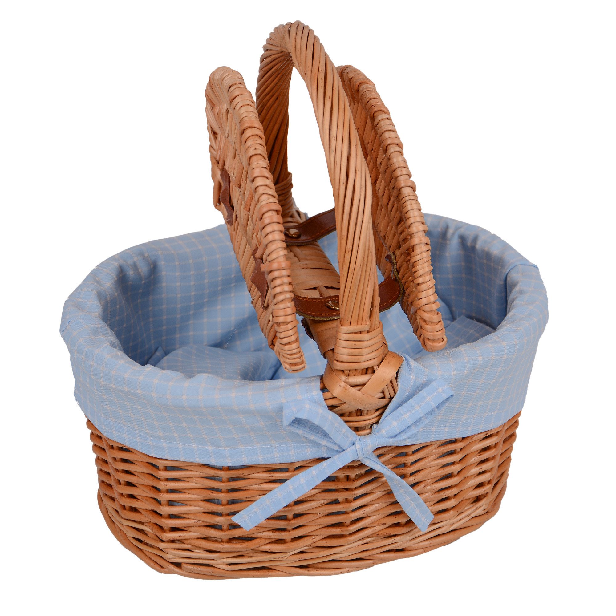 UNUS GARDEN Picknickkorb Kinder, für 2 Personen (ca. 29 x 22 x 31 cm (ohne Griff 15 cm hoch), Kinder-Picknickkorb inklusive Besteck und Geschirr