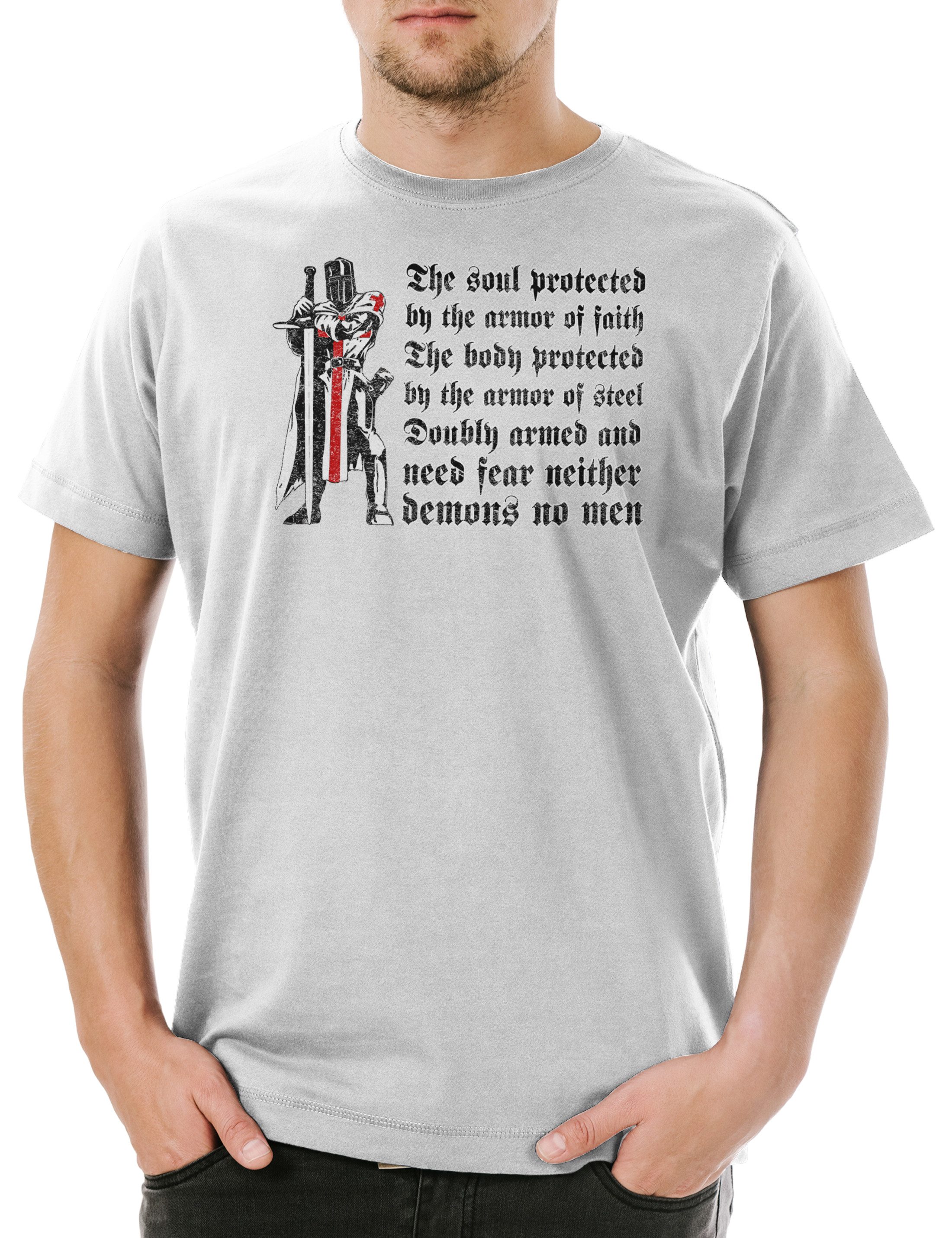 Print-Shirt Templar VI Herren T-Shirt Cross Templerkreuz Knight Ritter Orden