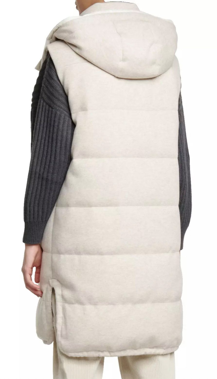 BRUNELLO CUCINELLI Wendejacke Daunenjacke Wendeweste aus Kaschmir wendbares Design Kaschmir-Seite und der gesteppten Daunenseite