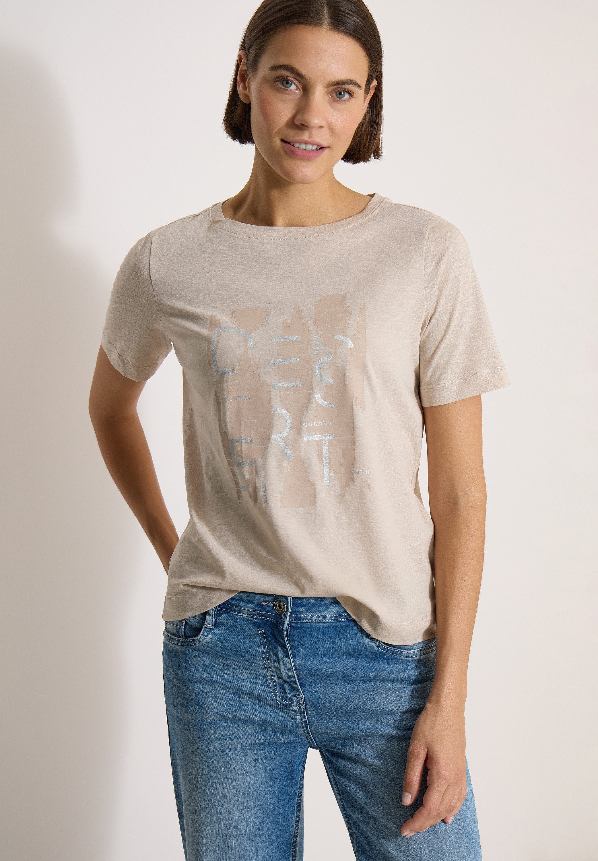 CECIL T-Shirt mit Rundhalsausschnitt