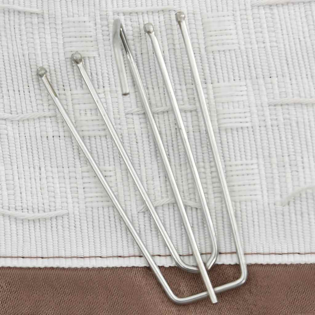 vidaXL Vorhang Verdunkelungsvorhänge Haken Leinenoptik 2 Stk. Taupe 140x245 cm (2 St) – Bild 3 von 5