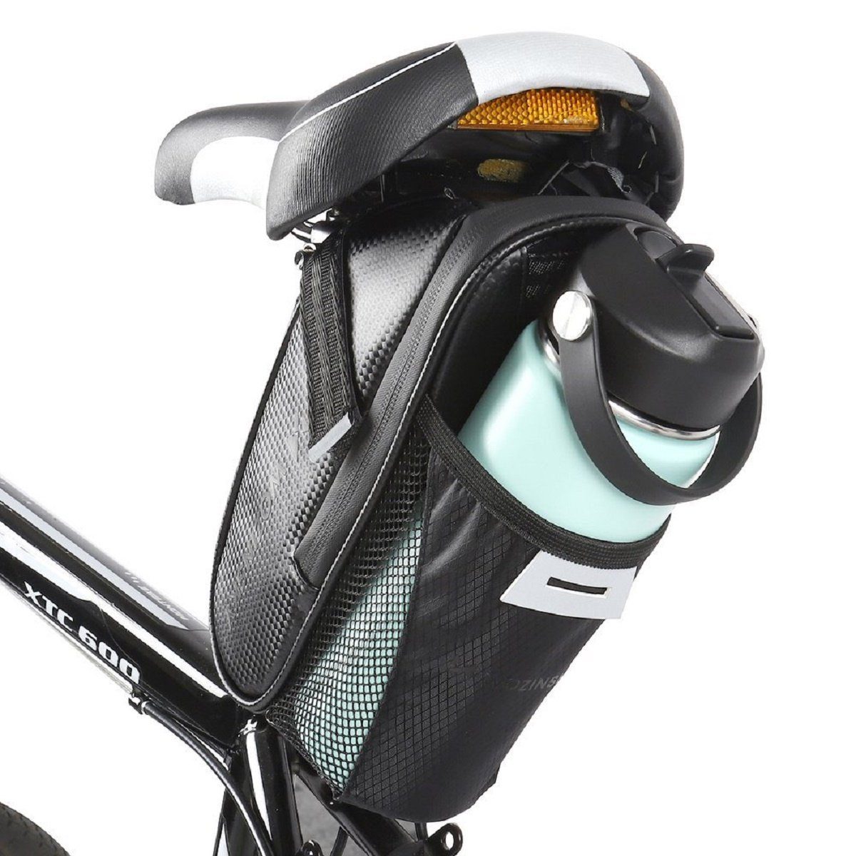 Wozinsky Fahrradtasche Fahrradsatteltasche 1,5 l Fahrradtasche Wasserflaschentasche Schwarz