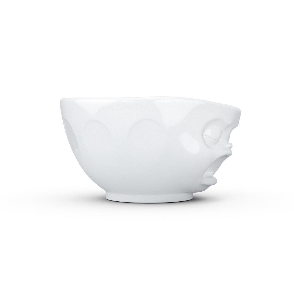 FIFTYEIGHT PRODUCTS Frühstücks-Geschirrset TV Tasse Schale 42 kotzend 1000 ml weiß, Porzellan