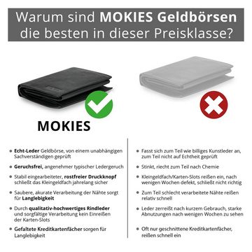 MOKIES Geldbörse Herren Portemonnaie G306NC(A) (hochformat), 100% Echt-Leder