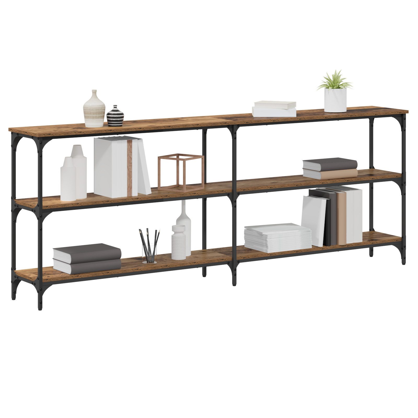 vidaXL Beistelltisch Konsolentisch Altholz 200x29x75 cm günstig online kaufen