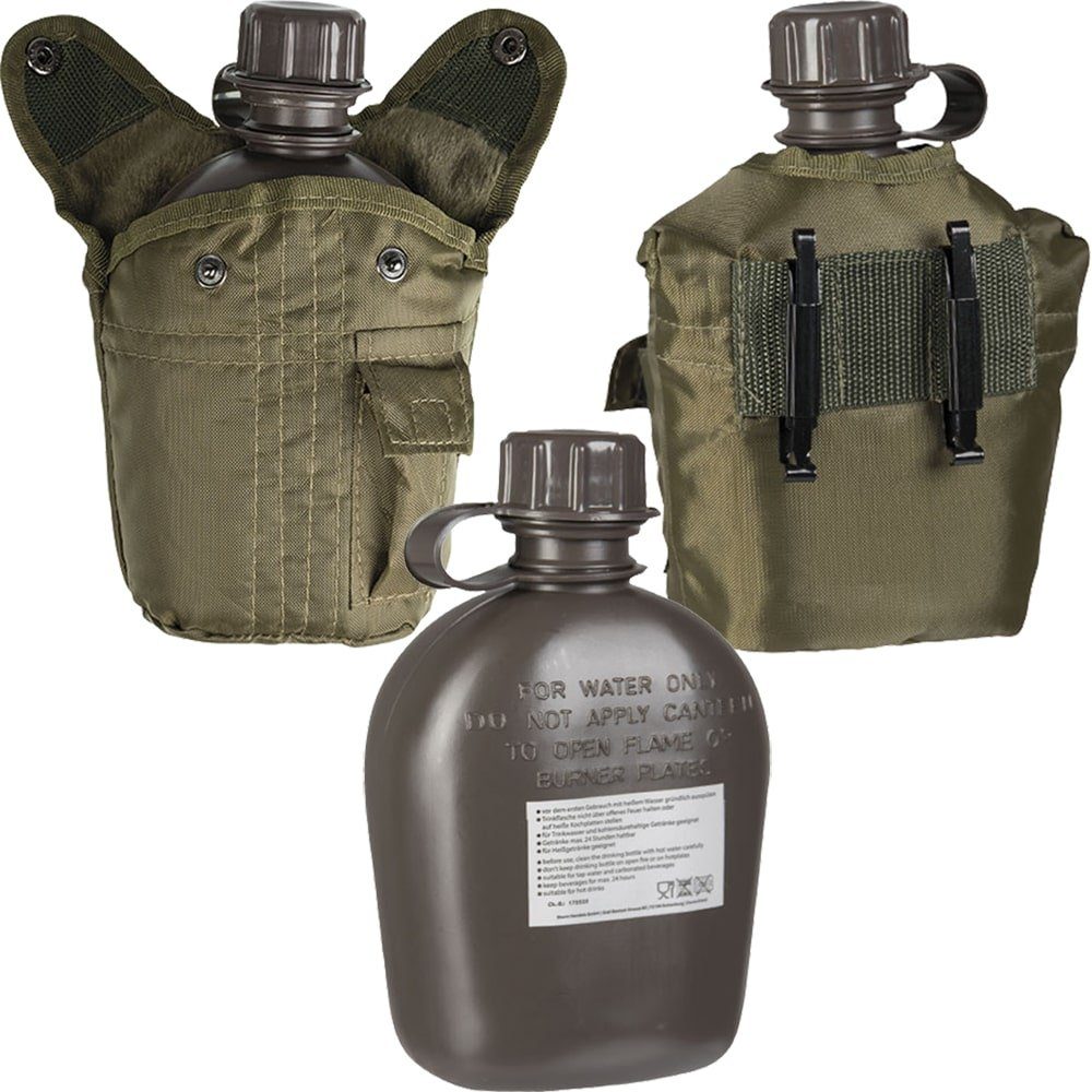 Mil-Tec Feldflasche US Feldflasche 1L mit Hülle