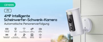 Diyarts Überwachungskamera (Außen, 4MP 2K WLAN Aussen Heimüberwachungskamera, Schwenkbar, Spotlight IR Farbnachtsicht IP Kamera, automatische Verfolgung, Fahrzeug/Personenerkennung, IP65, Wasserdicht, 2 Wege Audio, Kompatibel mit Alexa)