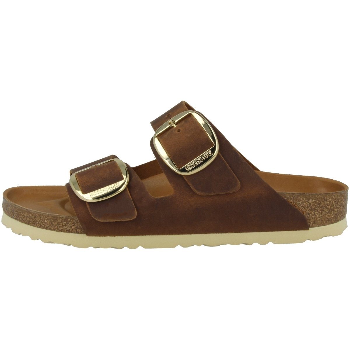 Birkenstock Arizona Big Buckle Geöltes Nubukleder Schmal Damen Sandale Sand günstig online kaufen