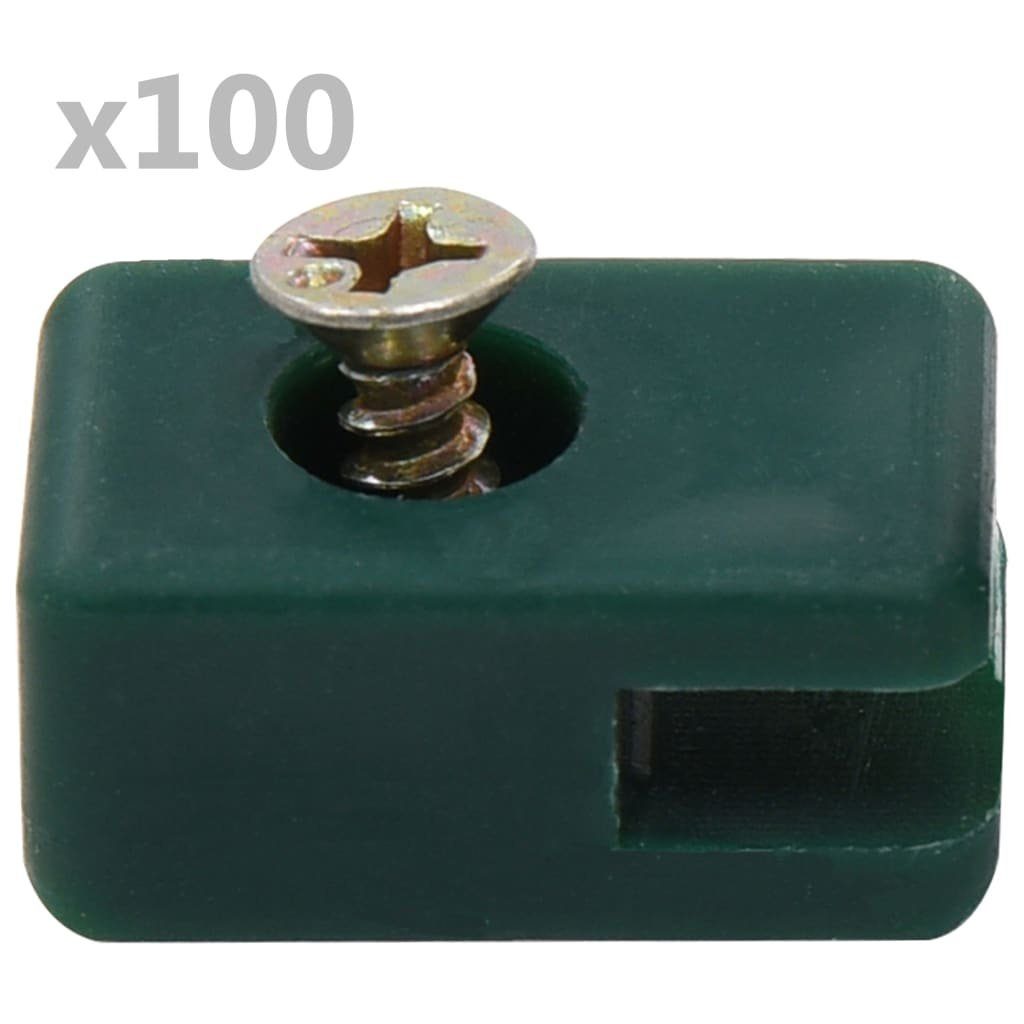 vidaXL mit Schraube Sets 100 (100St) Grün, Draht Spanndrahthalter