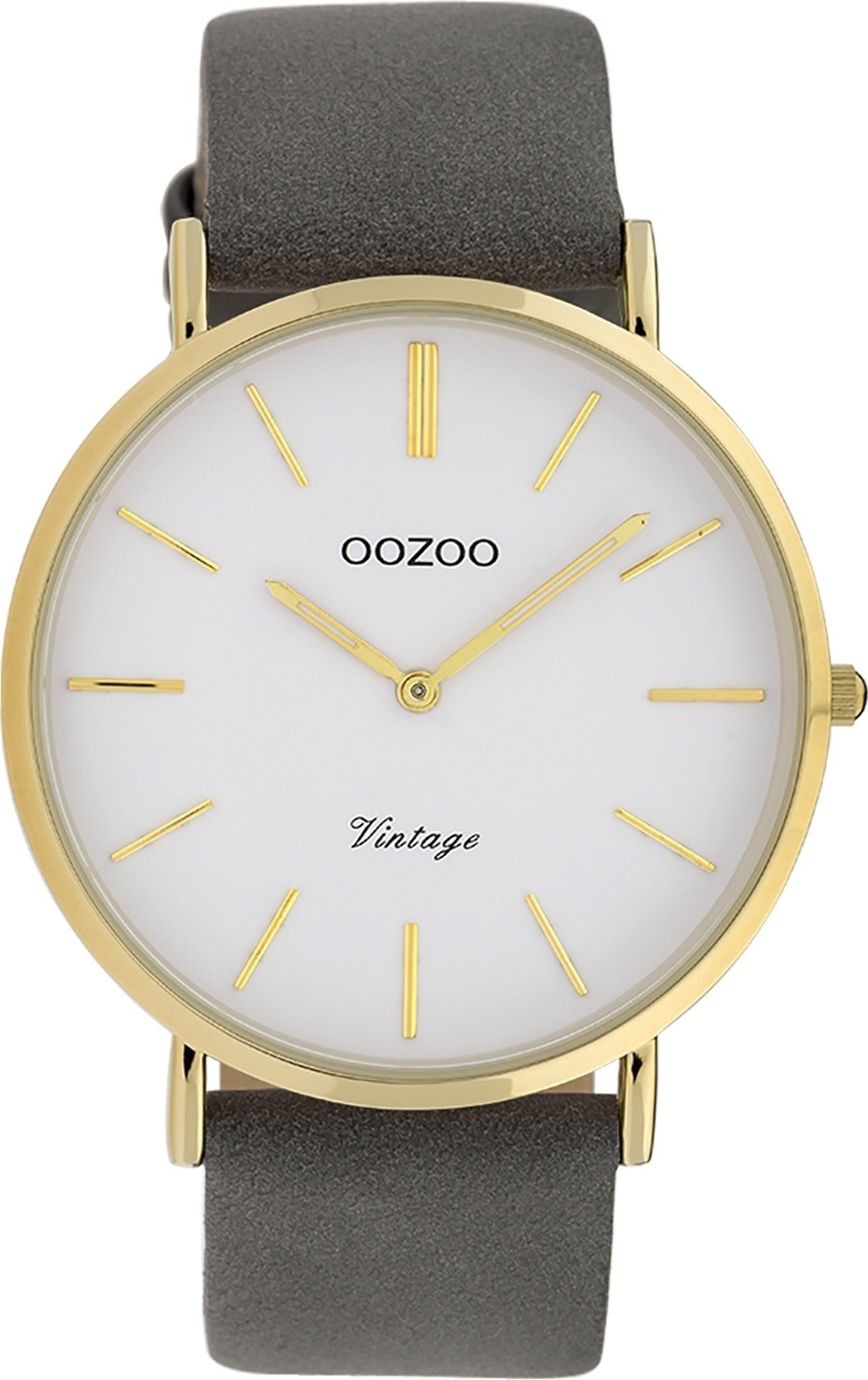 Quarzuhr Oozoo Damen Armbanduhr Ultra Slim Leder