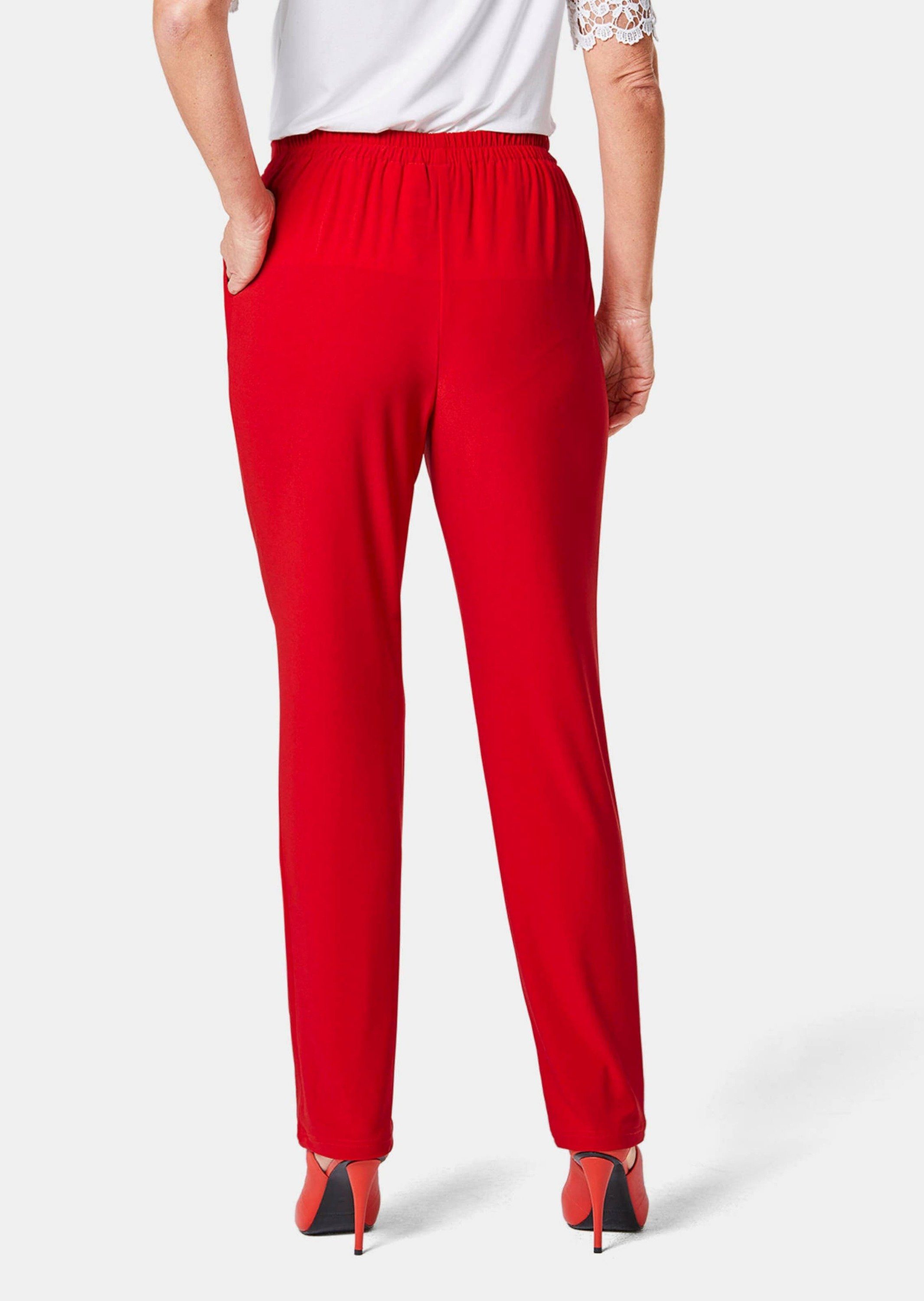 GOLDNER Schlupfhose Trageangenehme Jerseyhose Martha mit Bundfalten