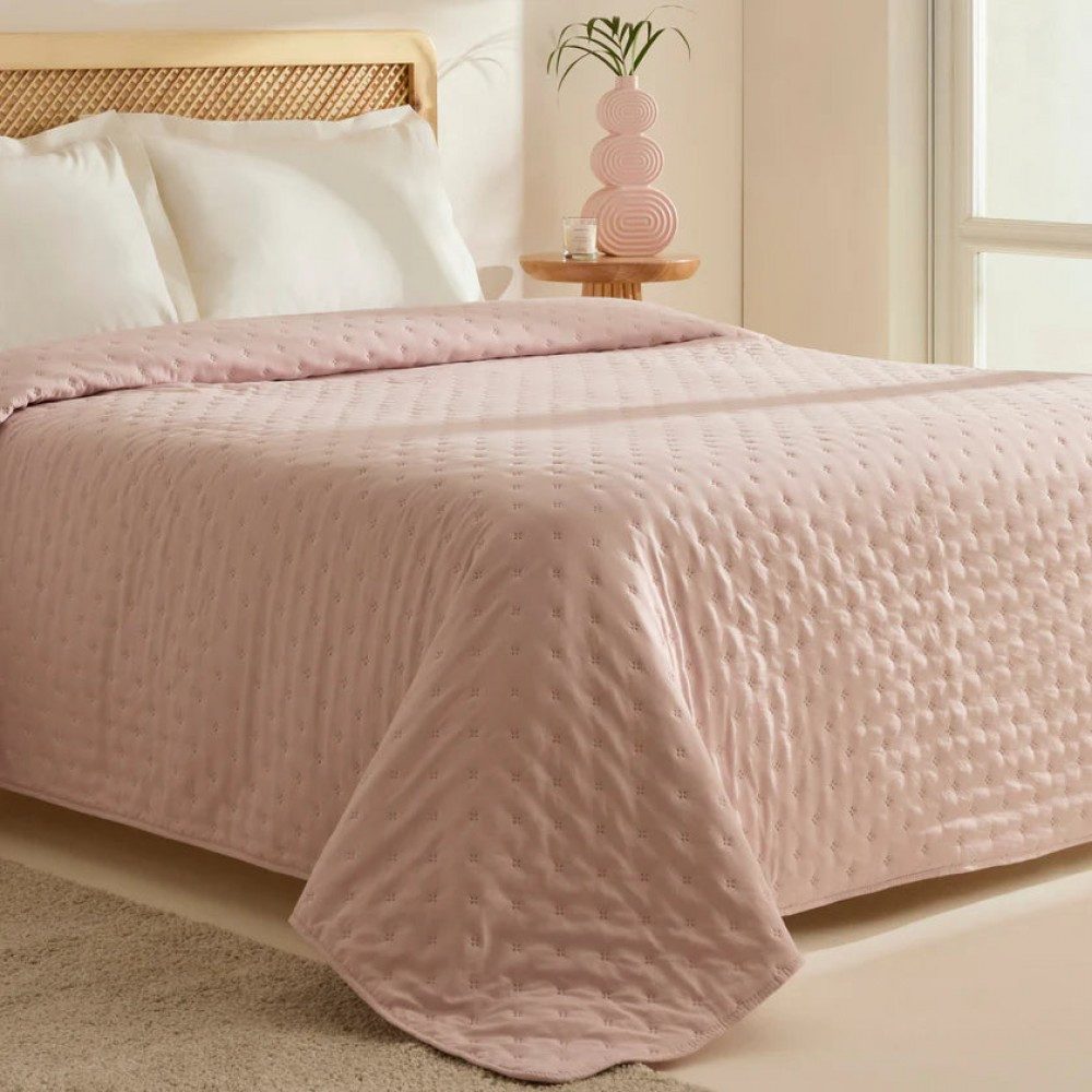 Karaca Home Tagesdecke Breezy Bettüberwurf Puderrosa günstig online kaufen