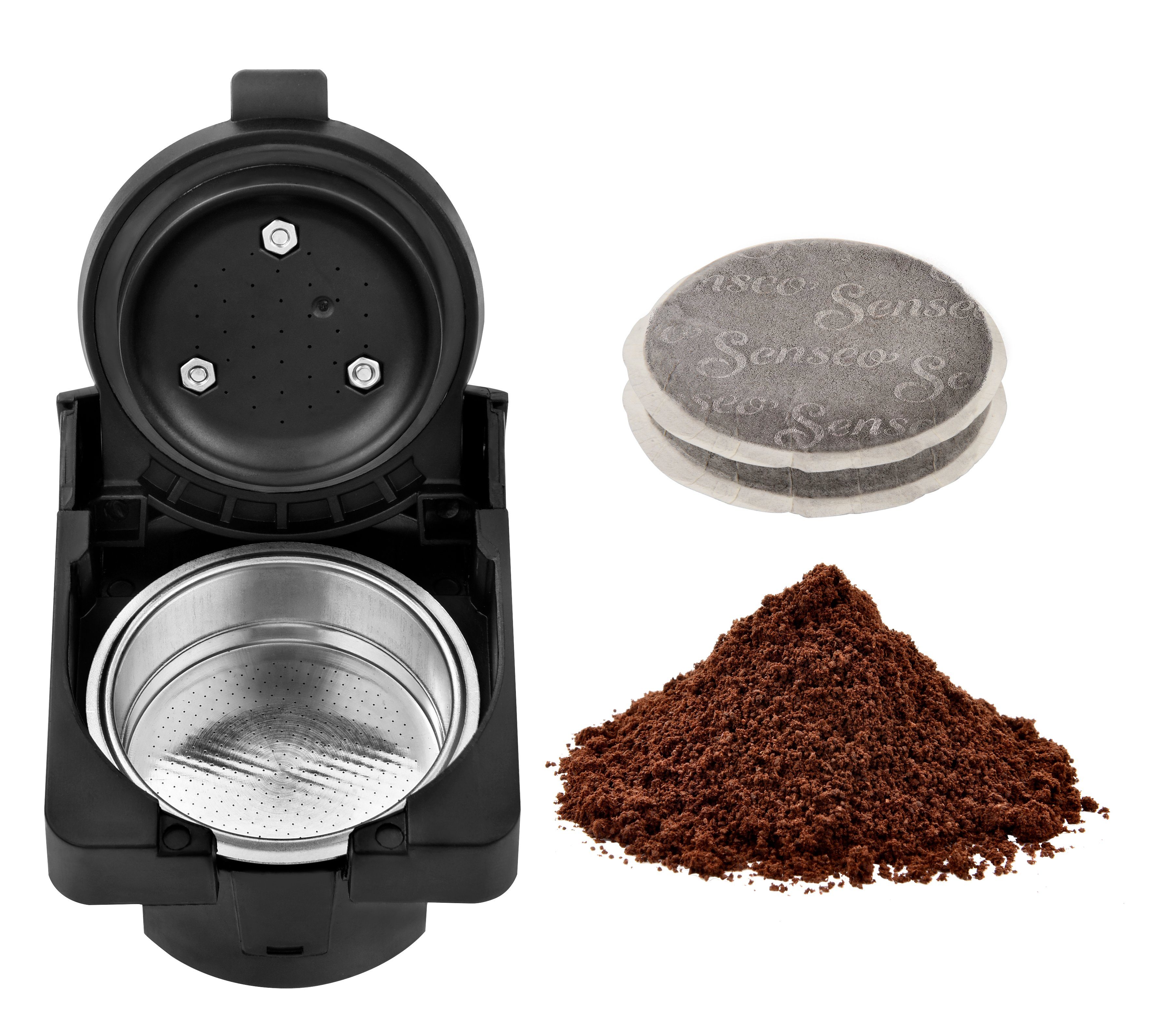 Pads Team Kaffeemaschine: Kalorik BrewCraft Kaffeepulver Pro, 4-in-1 Gusto, Nespresso, Kapsel-/Kaffeepadmaschine Dolce &