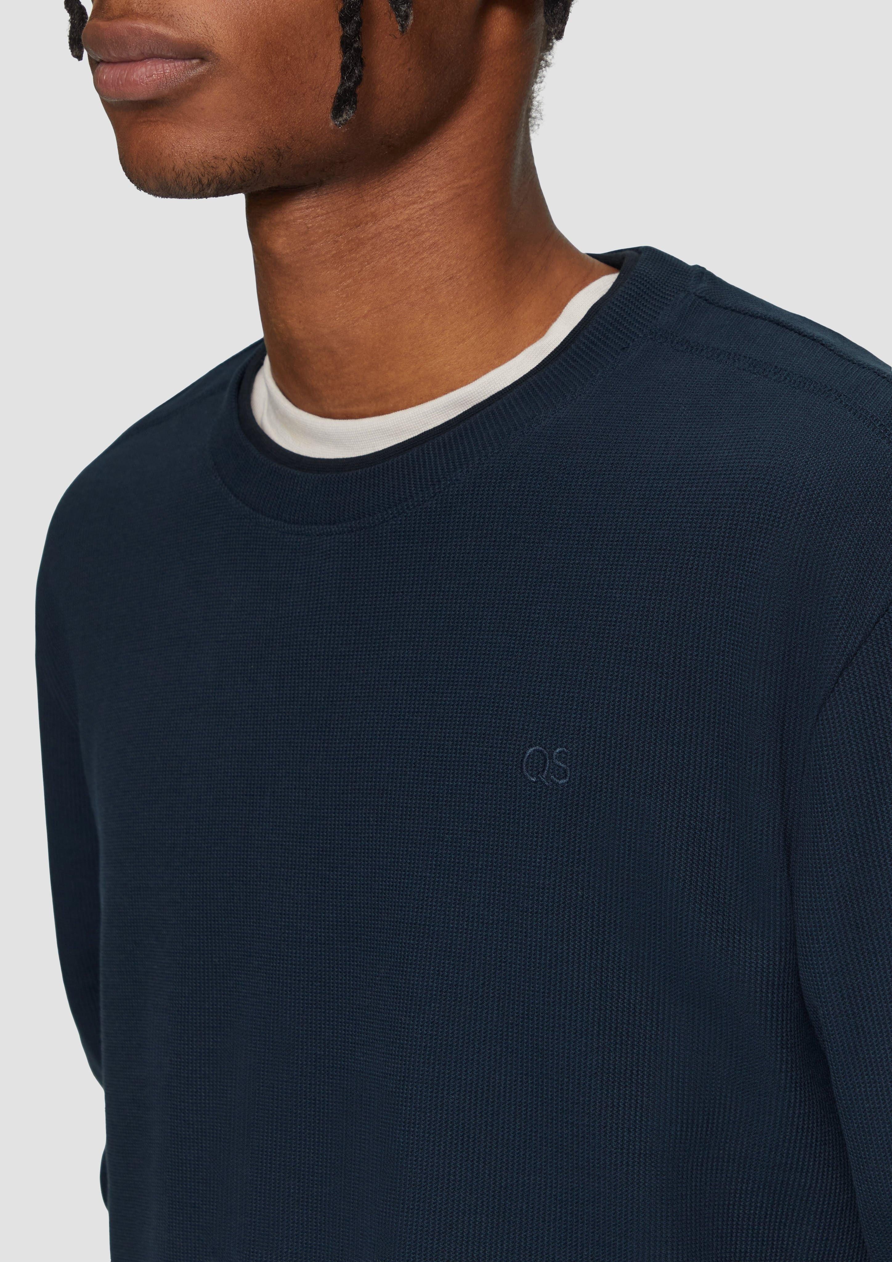 QS Langarmshirt Longsleeve mit Rippstruktur und günstig online kaufen