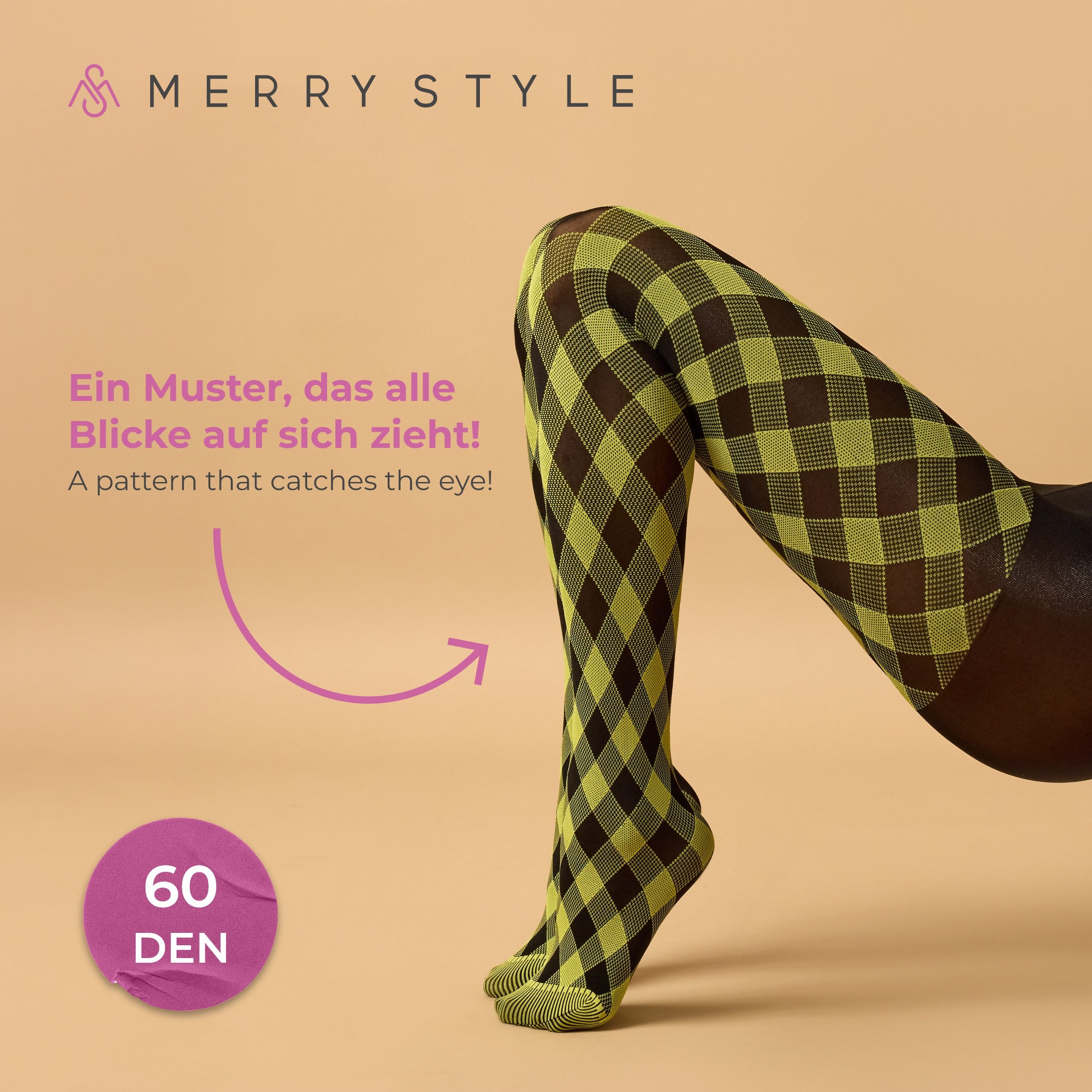 Merry Style Strumpfhose Damen blickdichte Strumpfhose MS 317 60 DEN 60 DEN (1 St)