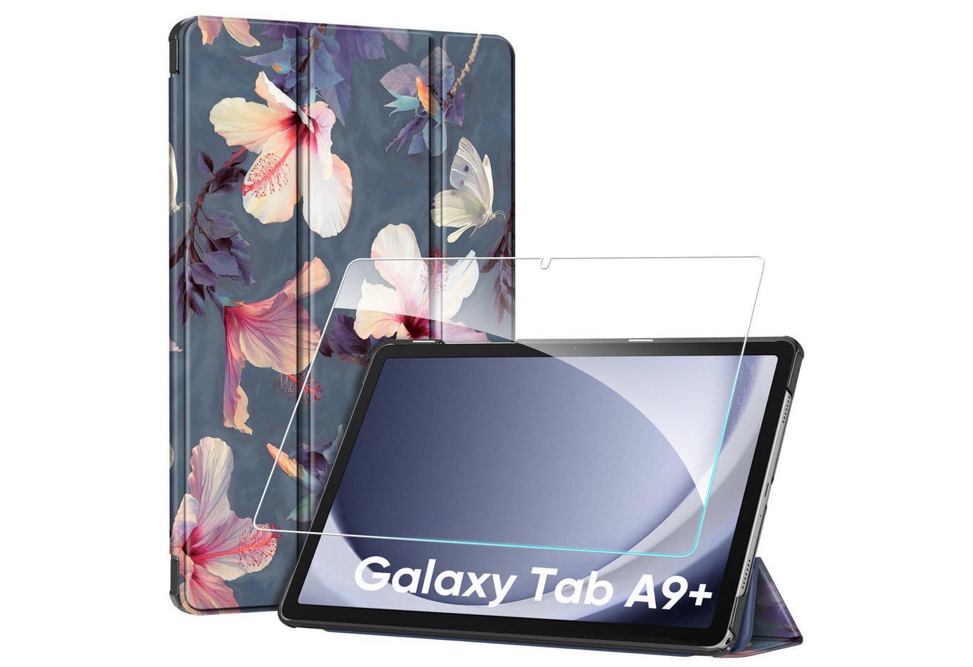 Fintie Tablet-Hülle für Samsung Galaxy Tab A11+ Plus 11" 2025 / Tab A9+ Plus 11 Zoll 2023 11 Zoll, mit Schutzfolie, Ultradünne Kunstleder Schutzhülle mit Standfunktion
