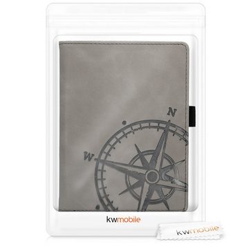 kwmobile E-Reader-Hülle Schutzhülle für Tolino Shine 3, Handschlaufe - Cover Kompass Vintage Design