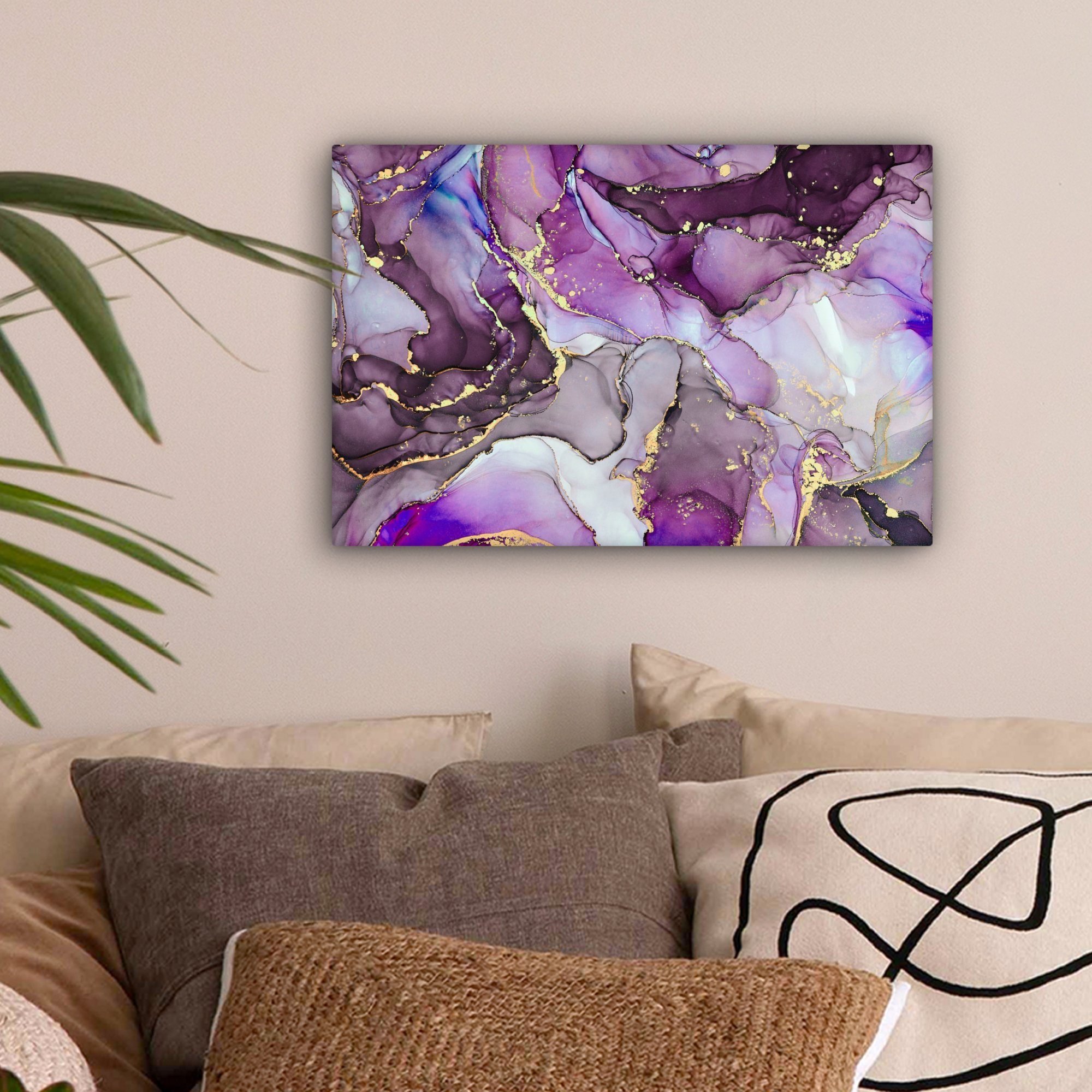 OneMillionCanvasses® Leinwandbild Marmor - Rosa - günstig online kaufen