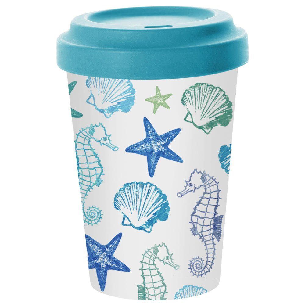PPD Coffee-to-go-Becher Aquarell Seaside Bamboo, Bambus, Kaffeebecher to go
