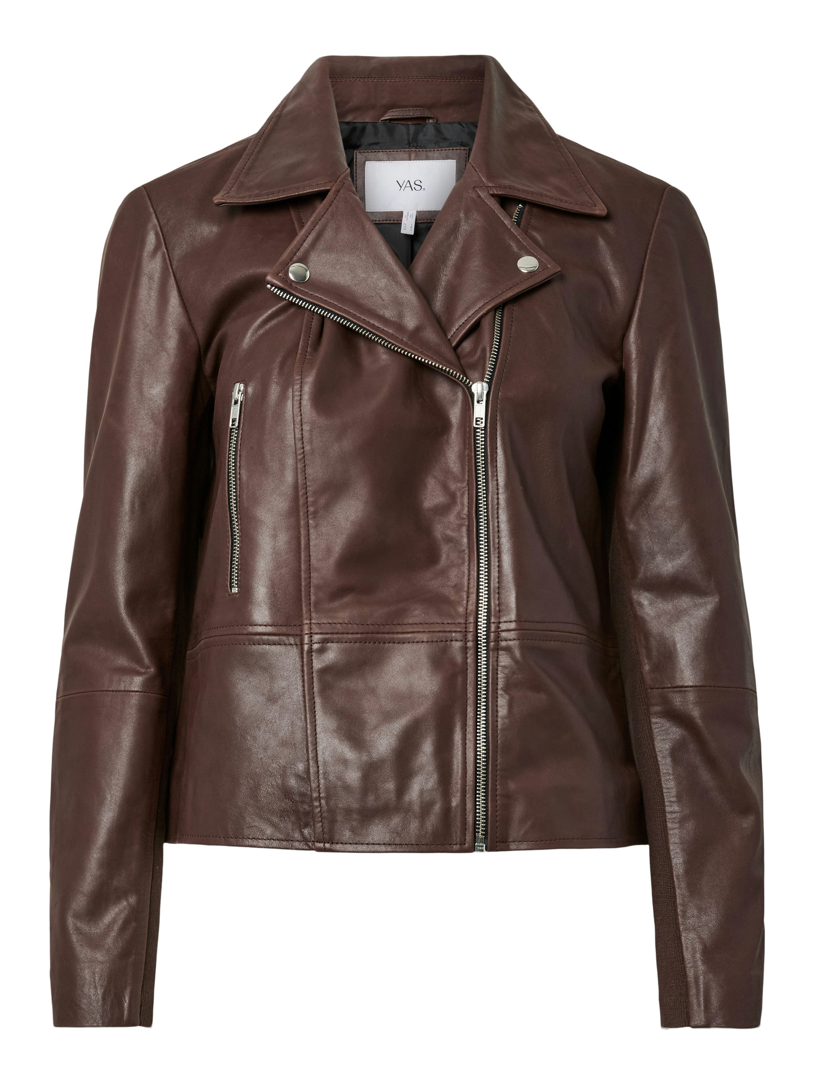 Y.A.S Lederjacke YASSOPHIE LEATHER JACKET mit Biker Details – Bild 4 von 5