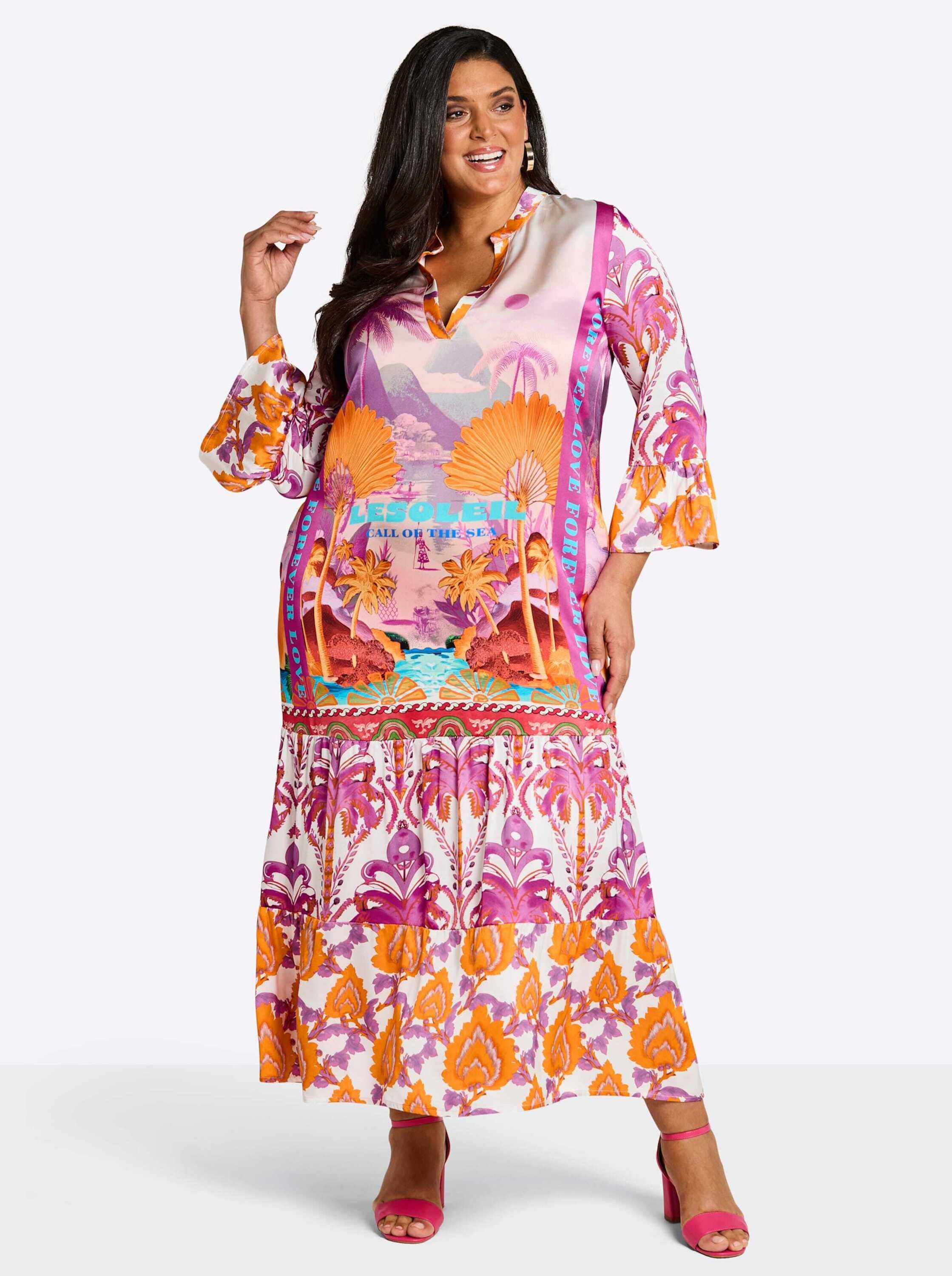 Sheego Etuikleid Kleid 3/4-Arm