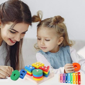 Avisto Lernspielzeug Montessori Kinder Erziehung Lehre Stacking Spielzeug 2 Stück (2-St)