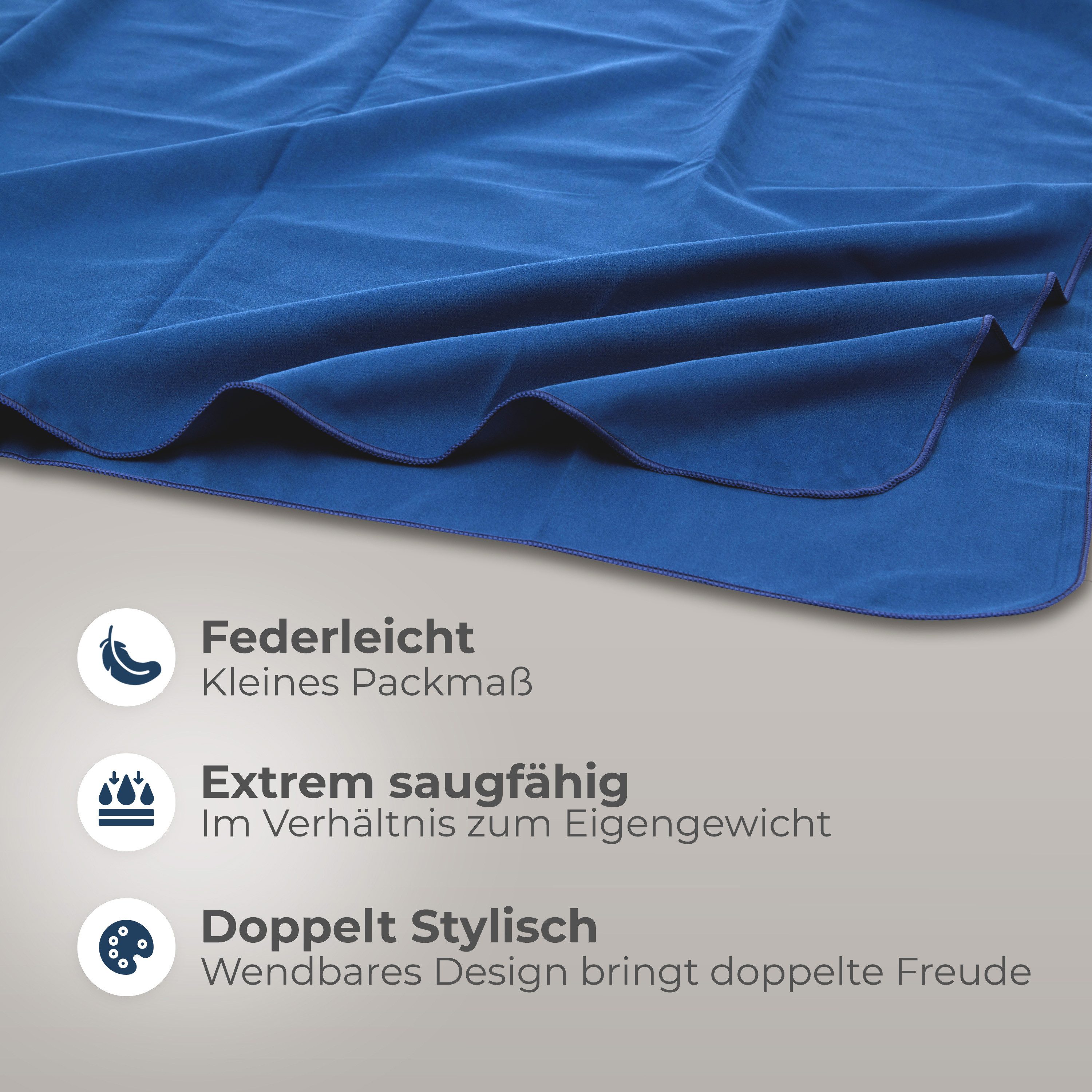 NirvanaShape Strandtuch Reise Handtuch Strandtuch XXL - Strandhandtuch, Mikrofaser Badetuch – Bild 3 von 5
