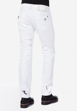 Cipo & Baxx Slim-fit-Jeans mit stylishen Reißverschlusstaschen
