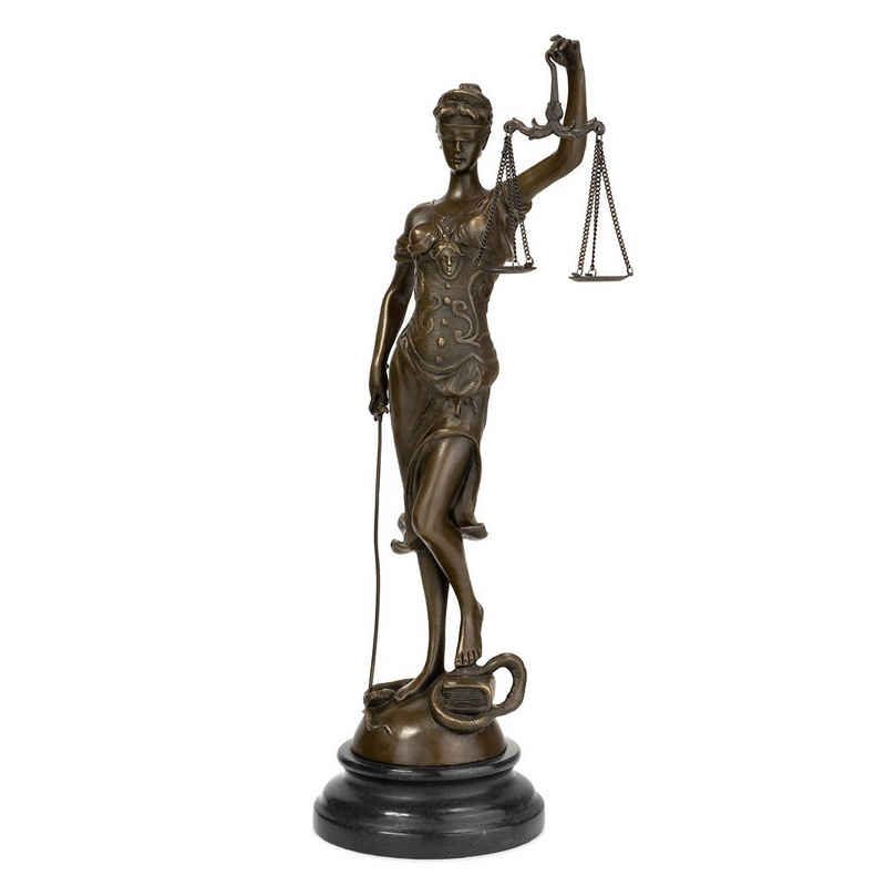 Moritz Dekofigur Bronzefigur Lady Justice, Bronzefigur Figuren Skulptur für Regal Vitrine Schreibtisch Deko