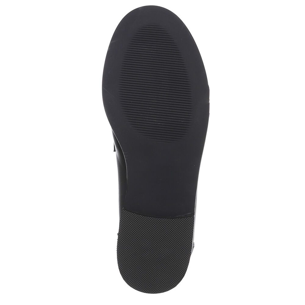 Ital-Design Komfortable Loafers für Stil und Alltag Slipper (89092384) Blockabsatz Mokassins in Schwarz
