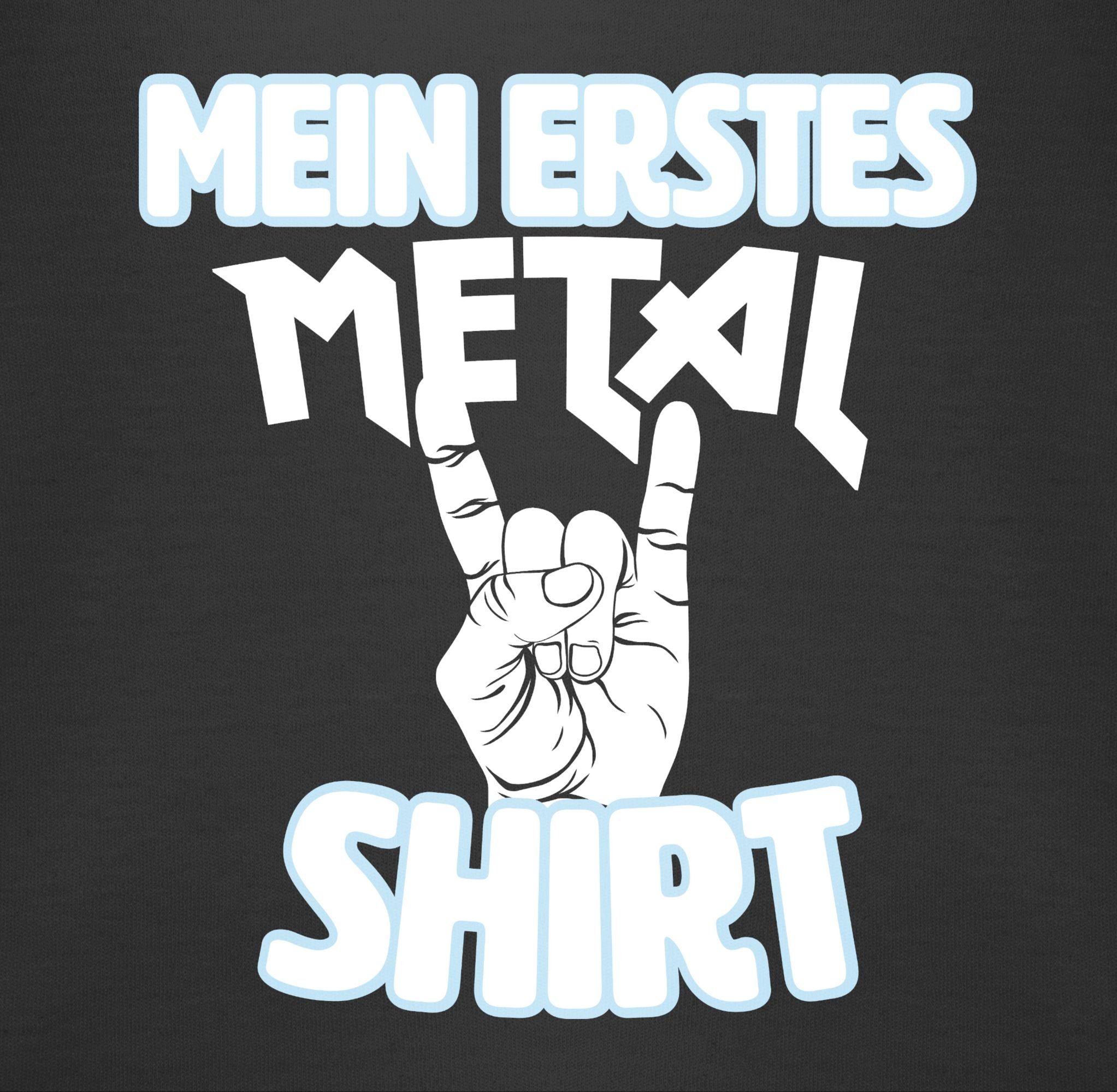 Metal Shirtracer weiß Sprüche Shirtbody erstes Shirt Schwarz Mein 1 Baby